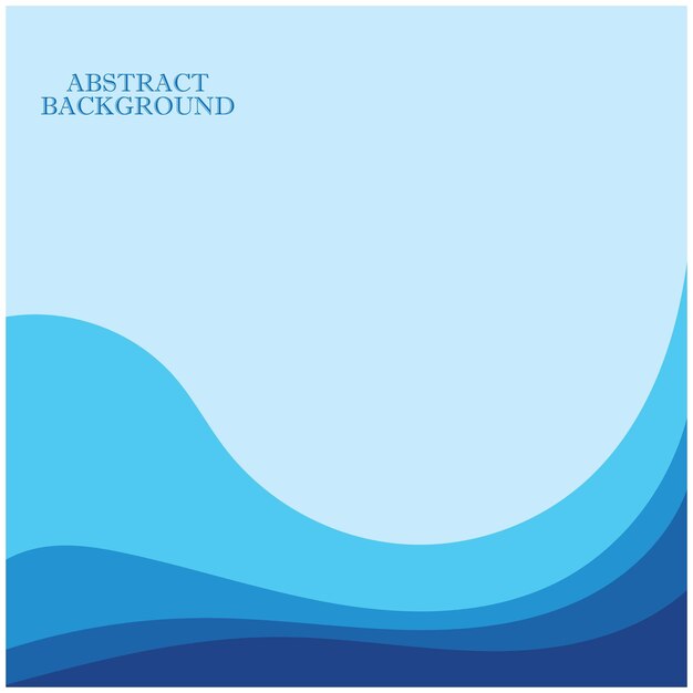 Blue wave vector abstract background flat design stock illustration