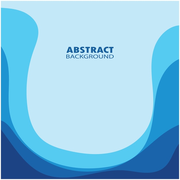 Blue wave vector abstract background flat design stock illustration