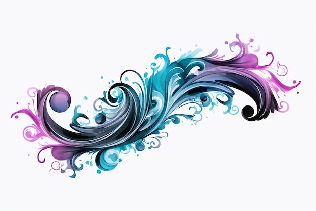 a blue wave with gradient colors in white background