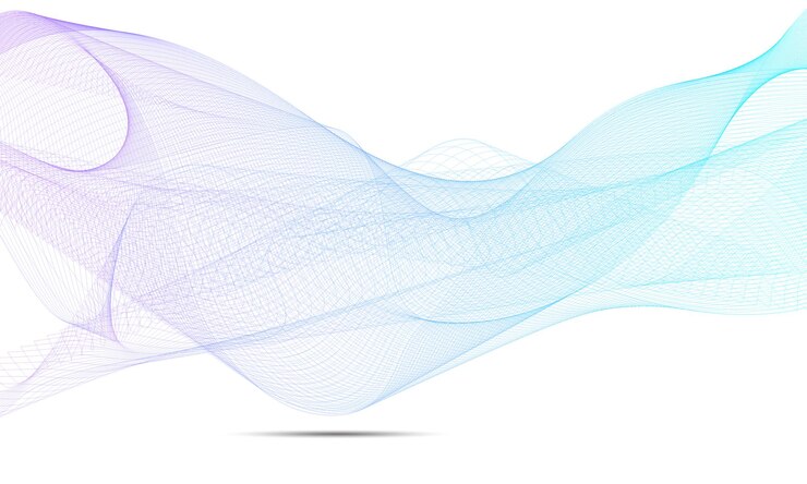 Vector a blue wave with a white background
