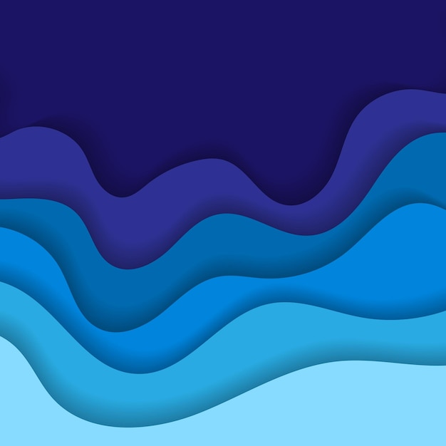 Vector blue waves background