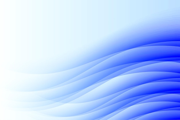 Vector blue wavy abstract background