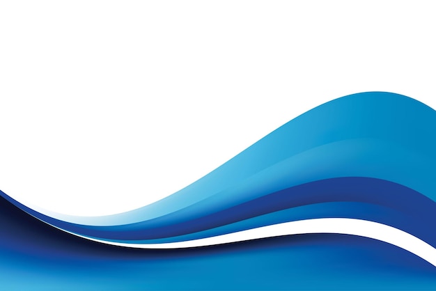 Vector blue wavy background design