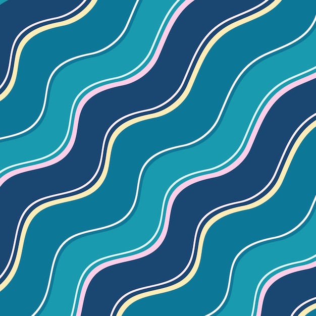 Vector blue wavy background pattern