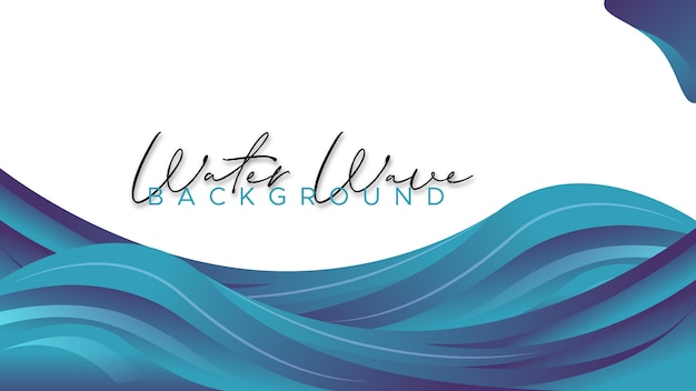 Vector blue wavy background with color details