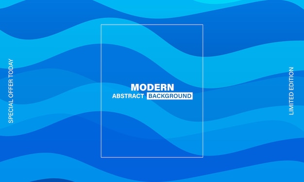 Blue wavy modern abstract background banner design
