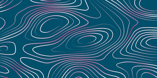 Blue wavy topographic map contour lines Pattern background Topographic map terrain texture grid