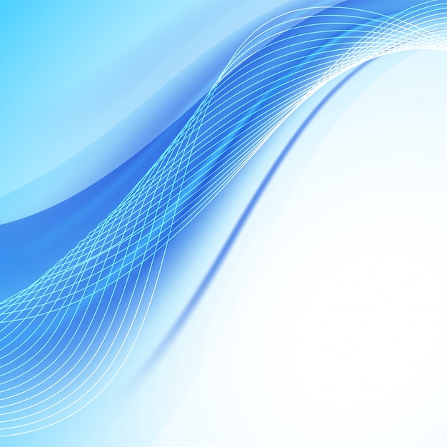 Vector blue and white abstract background with waves.