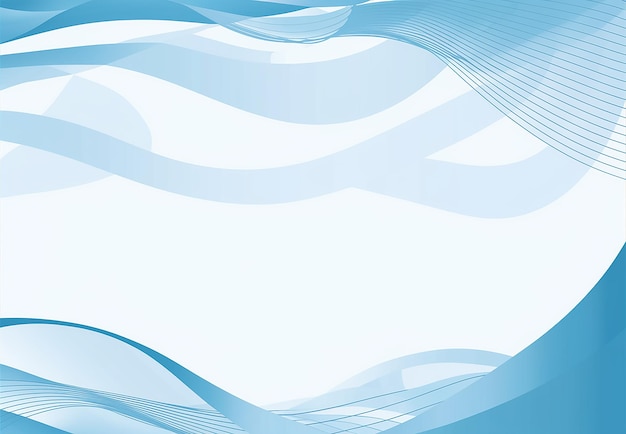 Vector a blue and white abstract background with wavy lines