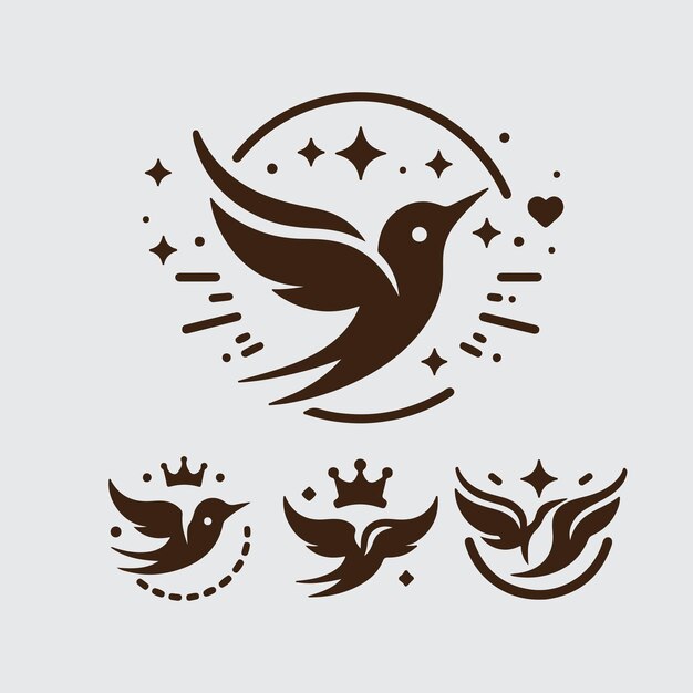 Vector a blue and white bird with a blue and white design on it