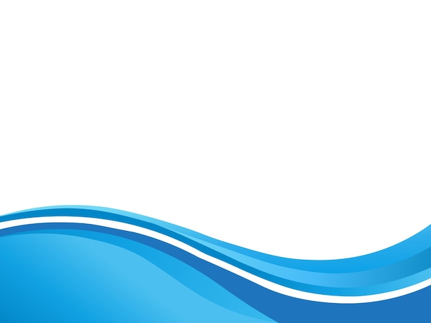 Vector blue and white business wave banner background