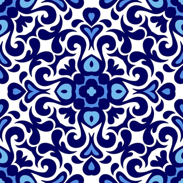 blue and white ceramic pattern