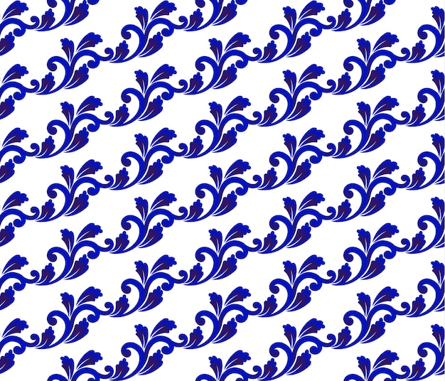 Blue and white decorative royal pattern