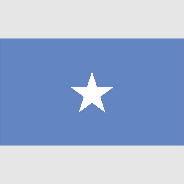 A blue and white flag with the name somalia on it.