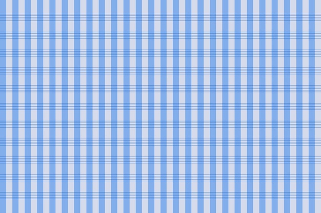 Blue and white gingham fabric with a white background.