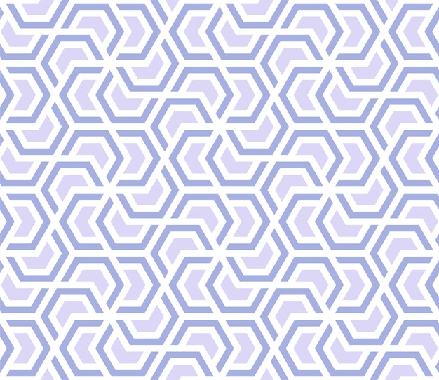 A blue and white hexagon pattern that is made up of squares.