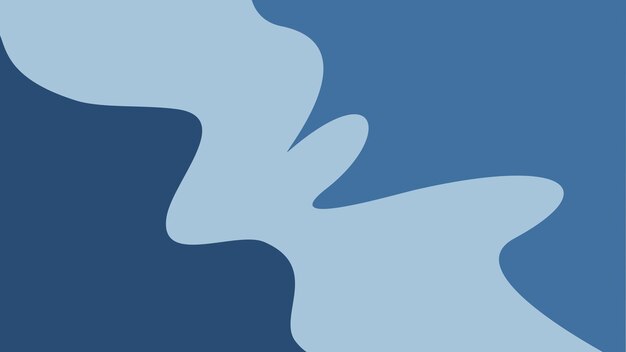 a blue and white illustration of a beach scene
