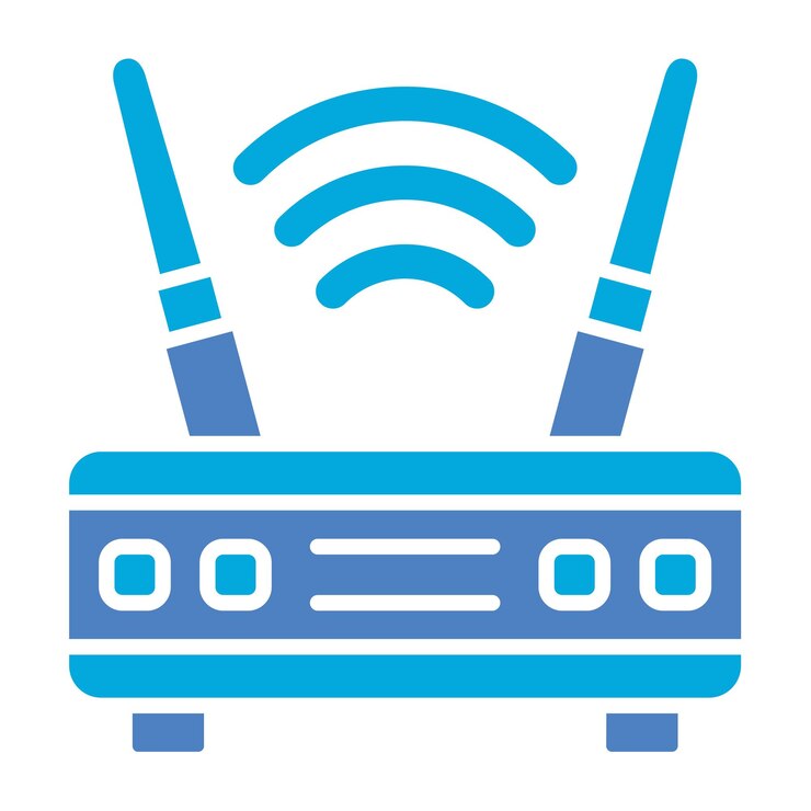 Vector a blue and white image of a radio with a blue and white background