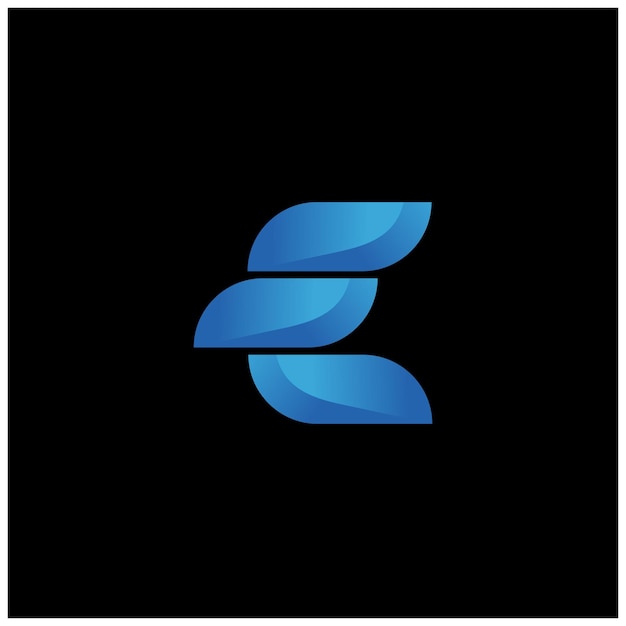 Vector a blue and white logo with a blue e on it