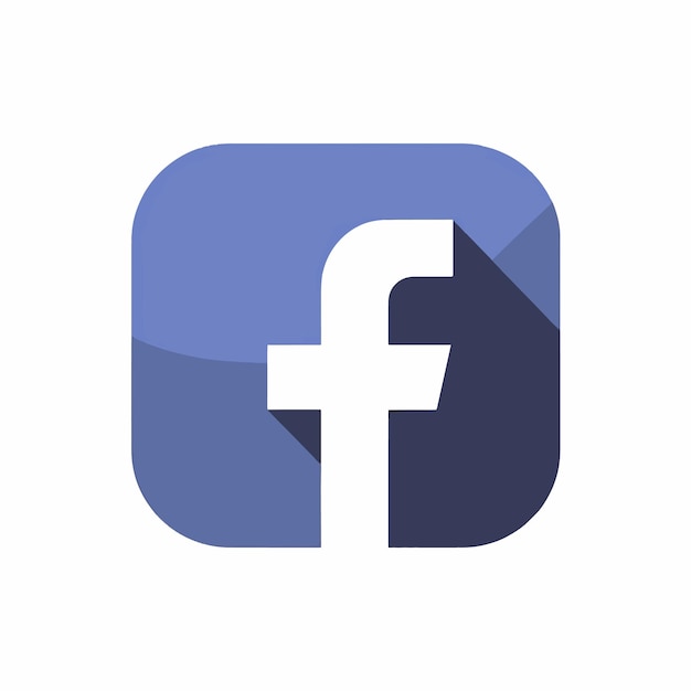 フェイスブックのシンボルが付いた青と白のロゴ