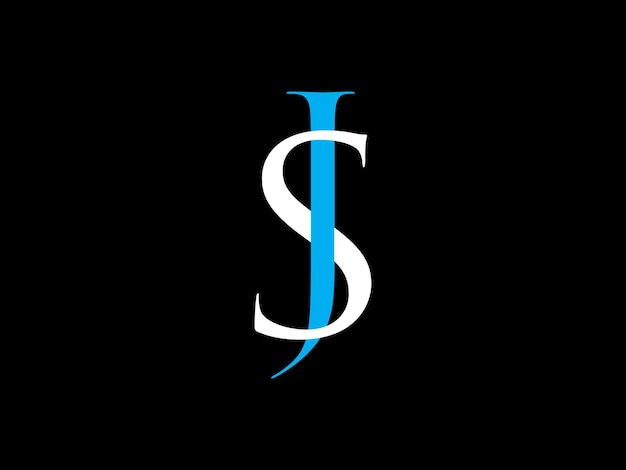 A blue and white logo with the letter s in the middle