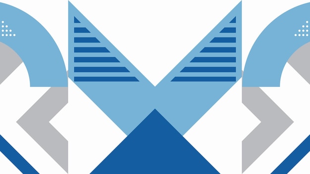 a blue and white logo with wings on it