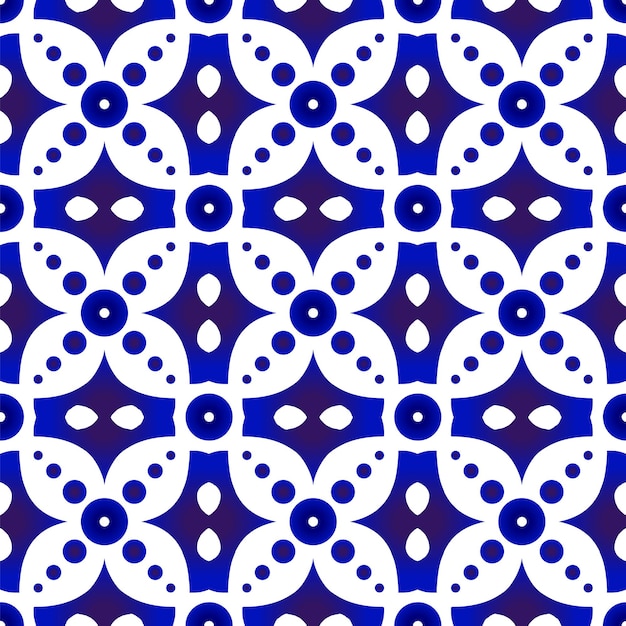 Blue and white modern pattern