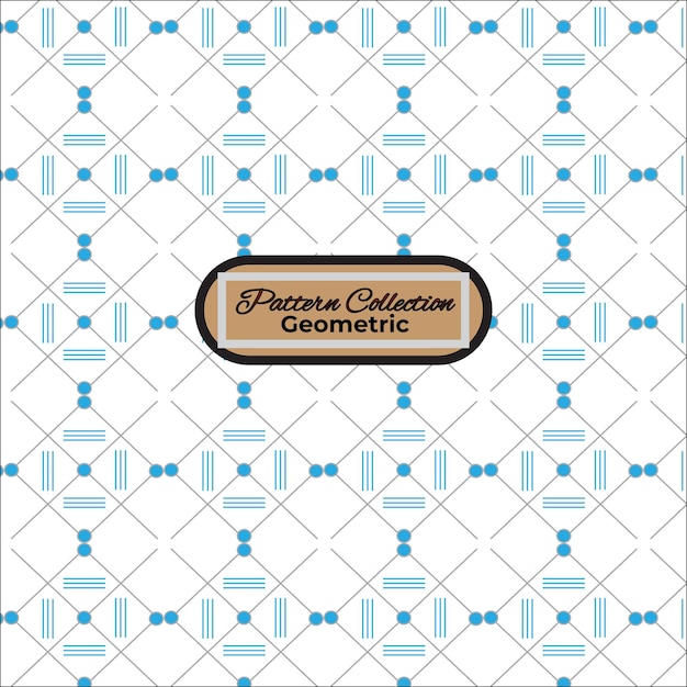 A blue and white pattern with a label that says'pattern collection geometric in white background