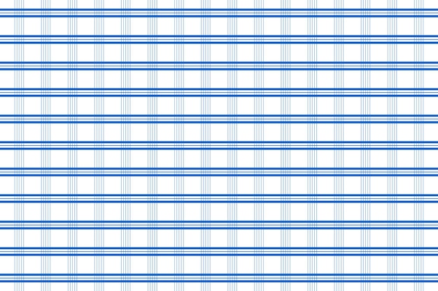 Blue and white plaid pattern with lines on a white background