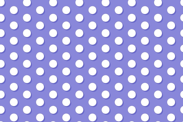 Blue and white polka dot with shadow pattern vector.