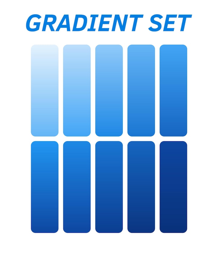 Vector a blue and white poster that says quot gradient set set of squares quot