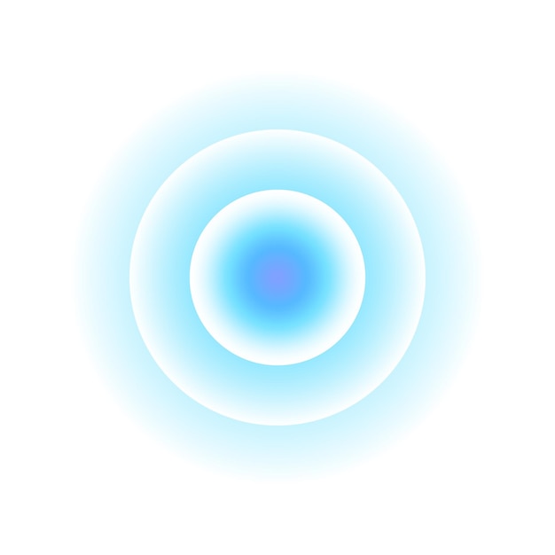 Anelli blu e bianchi carta da parati ad onde sonore segnale di stazione radio sfondo vettoriale di rotazione del cerchio
