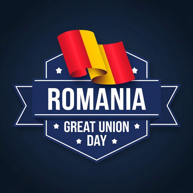 "그레이트 유니온 데이 (Great Union Day) "라는 글이 새겨진 파란색과 색 표지판이 있습니다.