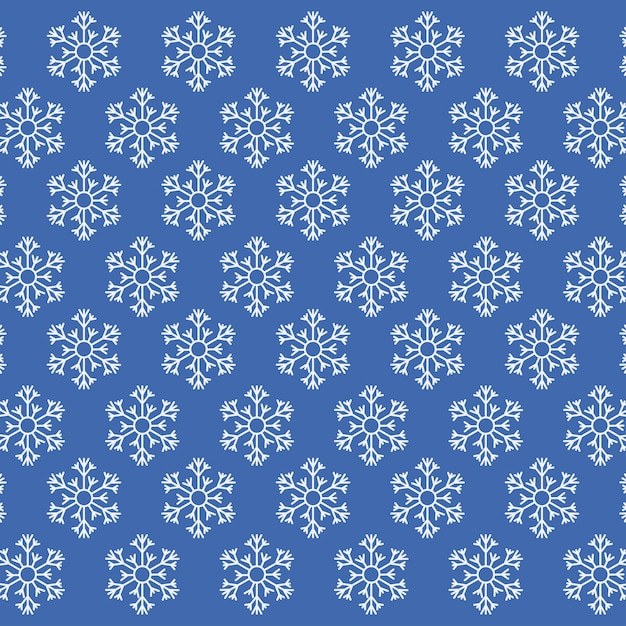 Blue and white snowflakes of winter season
