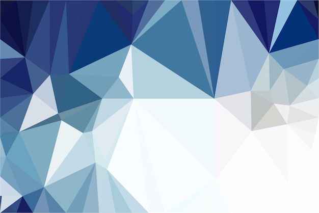 A blue and white triangle background with a white triangle in the center.