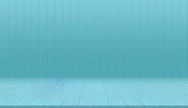 파란 나무 벽과 바닥 스튜디오