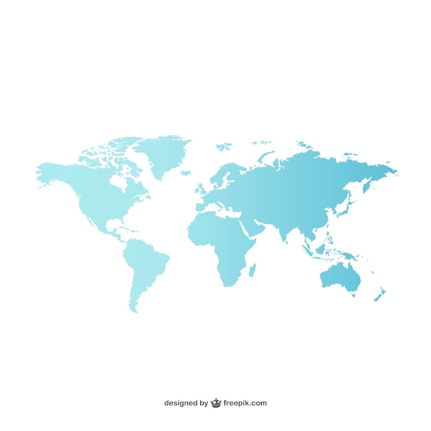 Blue world map