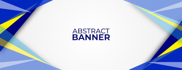 Blue and Yellow Abstract Banner Design
