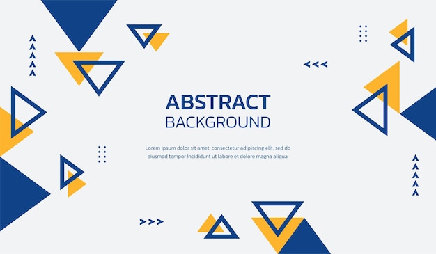 Blue and yellow abstract geometric background vector illustration