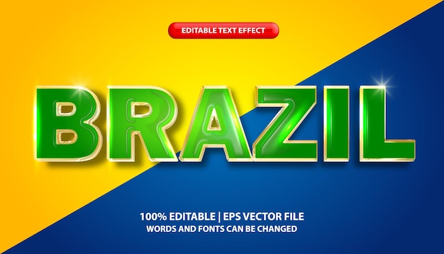 ブラジルという言葉が付いた青と黄色の背景