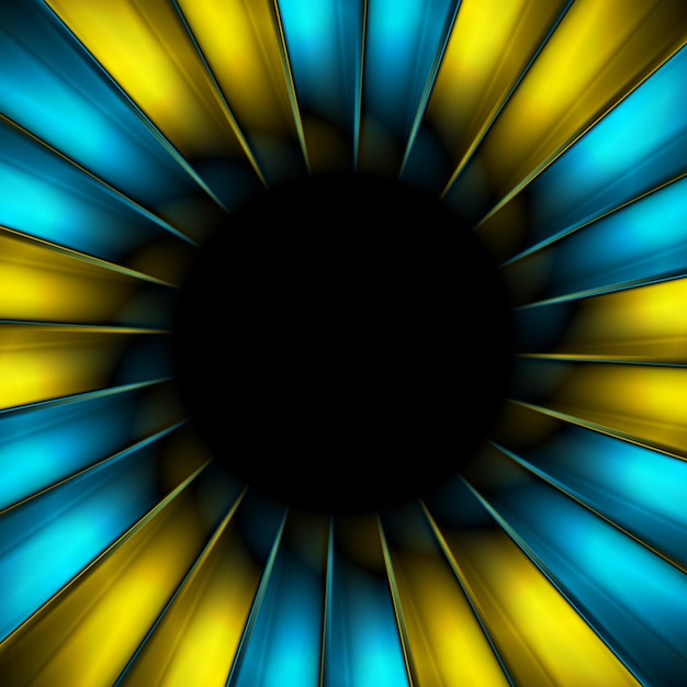 Blue and yellow beams abstract background