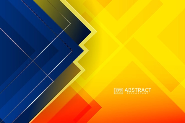Vector blue and yellow geometric background