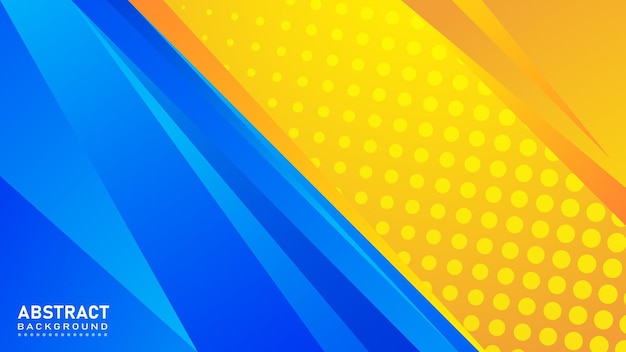 Blue and yellow geometric gradient background with abstract elements