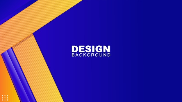 Blue and yellow geometric gradient backgroundabstrack background design vector