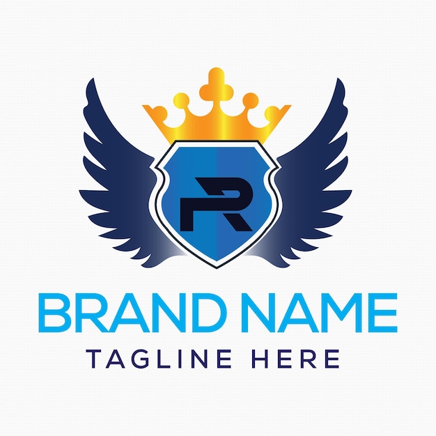 a blue and yellow logo for a brand name name