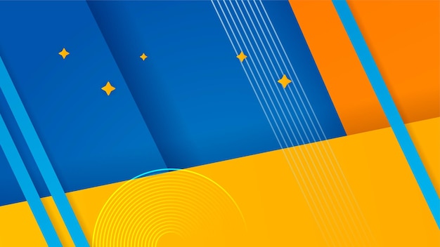 Blue yellow and orange abstract background for vector presentation design with modern and futuristic corporate concept