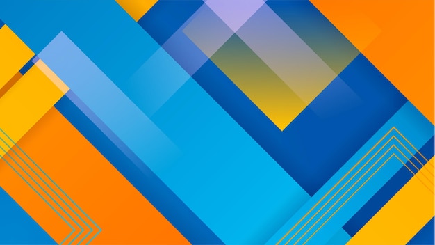 Blue yellow and orange abstract background for vector presentation design with modern and futuristic corporate concept