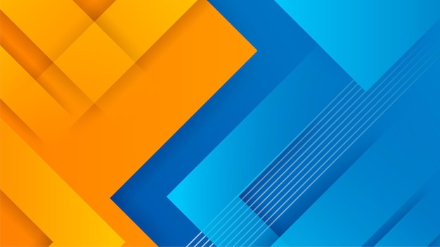 Blue yellow and orange abstract background for vector presentation design with modern and futuristic corporate concept