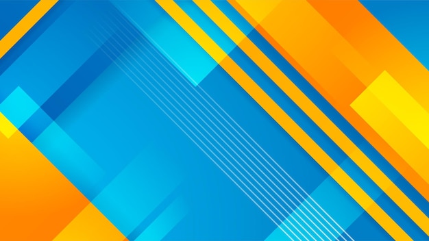 Blue yellow and orange abstract background for vector presentation design with modern and futuristic corporate concept