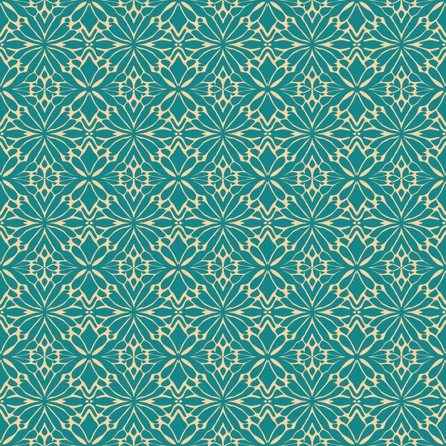 A blue and yellow pattern with a floral pattern.